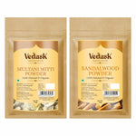 Thumbnail for Vedask Organic Multani Mitti And SandalWood Powder Combo Pack - Dista