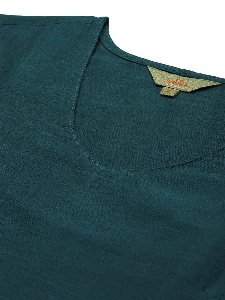 Anouk Women Solid Regular Kurta with Trousers & With Dupatta - Distacart