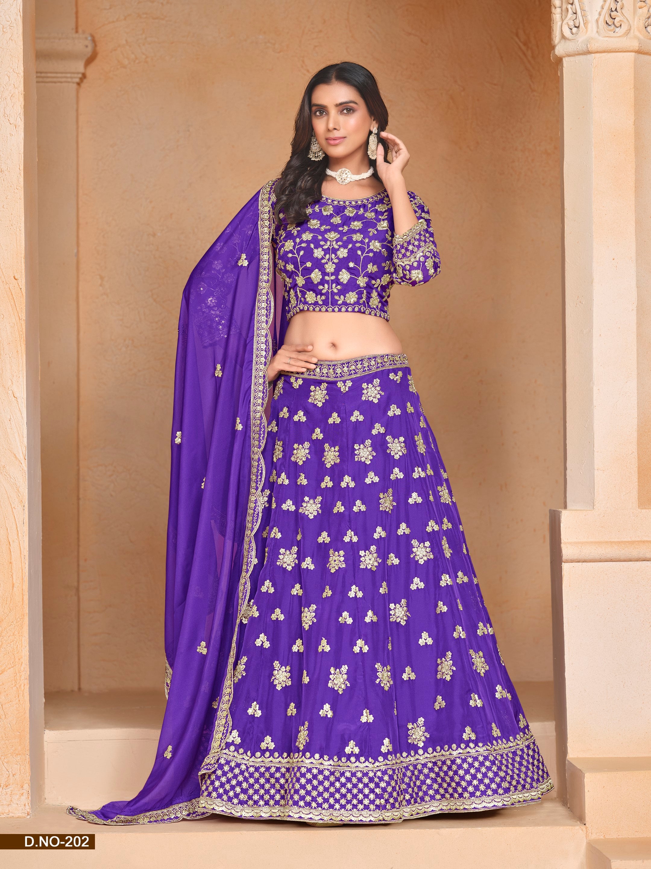 Anaita Lavender Embroidered Heavy Organza Designer Lehenga With Blouse - Distacart