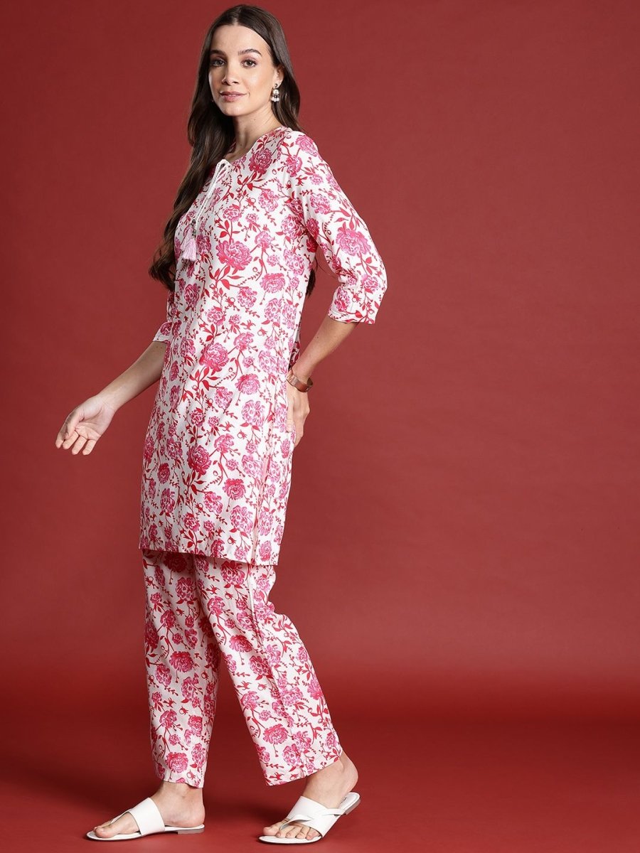 Anouk Floral Print Kurta with Trousers