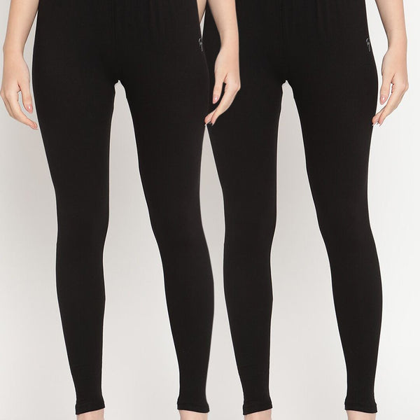 TAG 7 Pack of 2 Black Ankle Length Leggings - Distacart