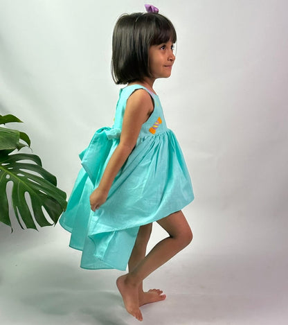 ArthLife Cyan Candy Party Wear Dress - Distacart