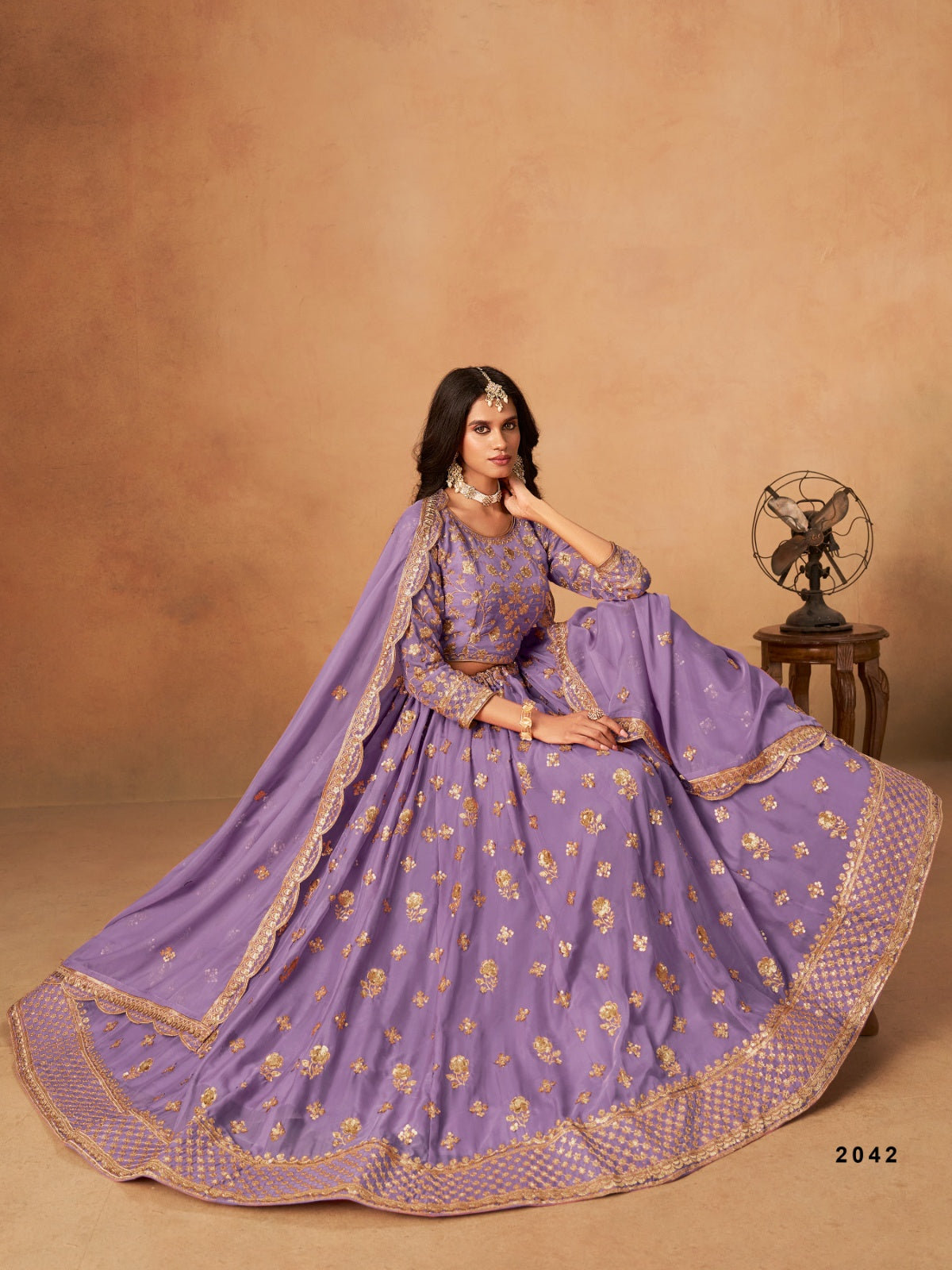 Anaita Lavender Organza Lehenga Choli With Heavy Embroidery Work - Distacart