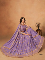 Thumbnail for Anaita Lavender Organza Lehenga Choli With Heavy Embroidery Work - Distacart