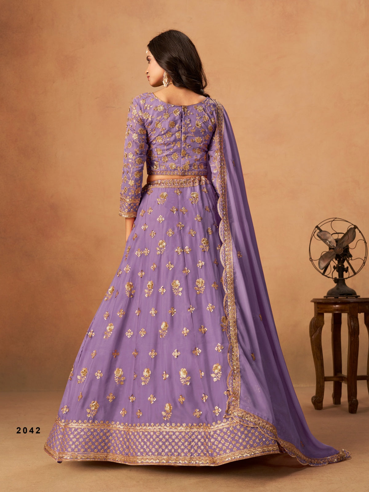 Anaita Lavender Organza Lehenga Choli With Heavy Embroidery Work - Distacart