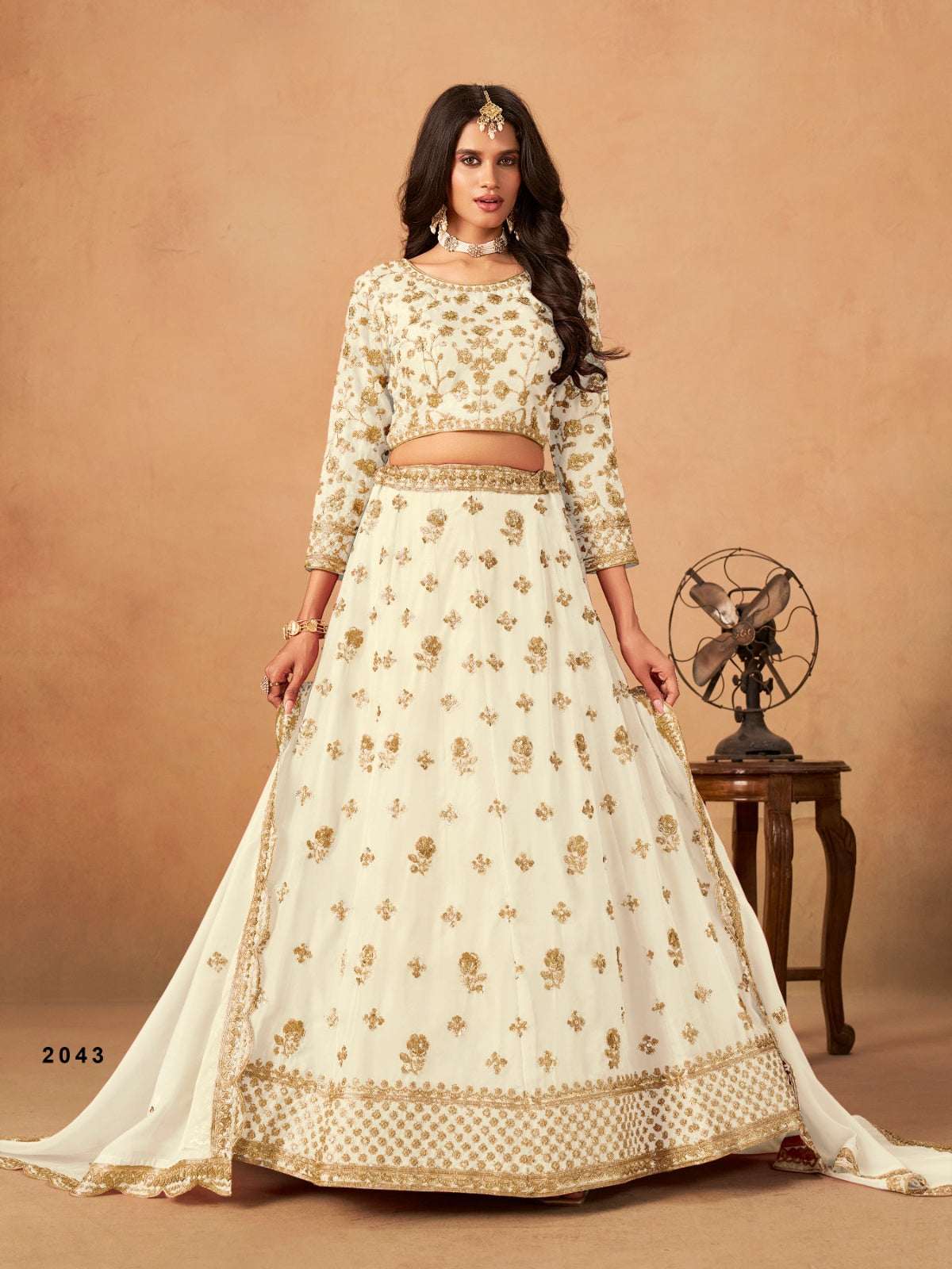 Anaita White Organza Lehenga Choli With Heavy Embroidery Work - Distacart