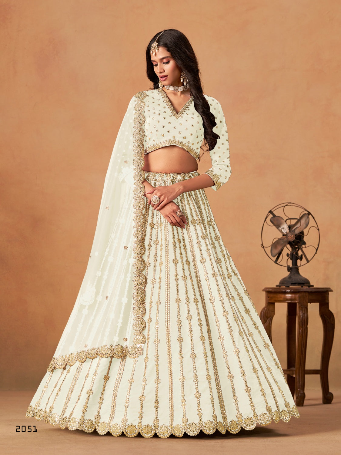 Anaita White Art Silk Lehenga Choli With Embroidery Work - Distacart