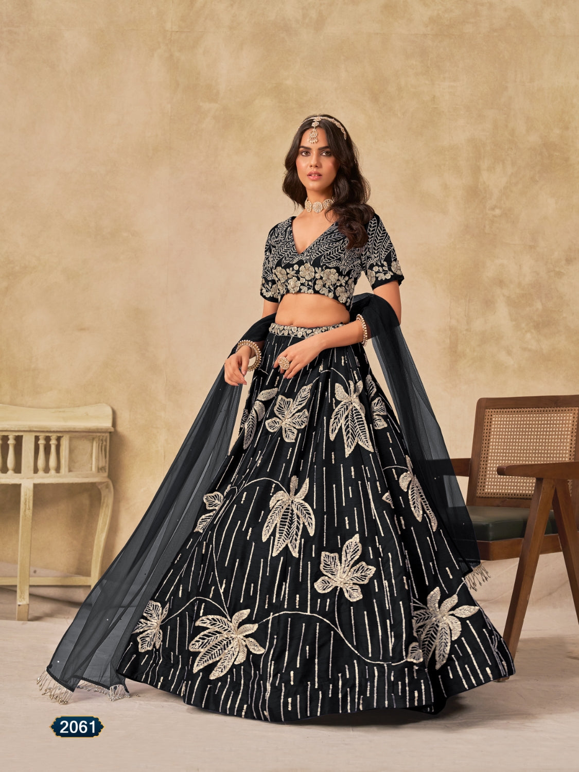 Anaita Black Heavy Art Silk Lehenga Choli With Embroidery Work - Distacart