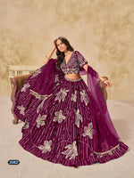 Thumbnail for Anaita Maroon Heavy Art Silk Lehenga Choli With Embroidery Work - Distacart
