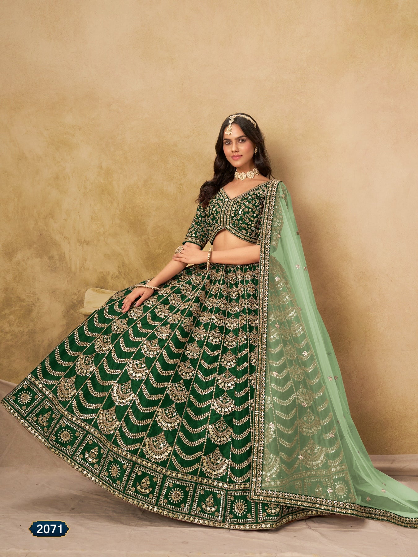 Anaita Mehendi Art Silk Lehenga Choli With Heavy Embroidery Work - Distacart