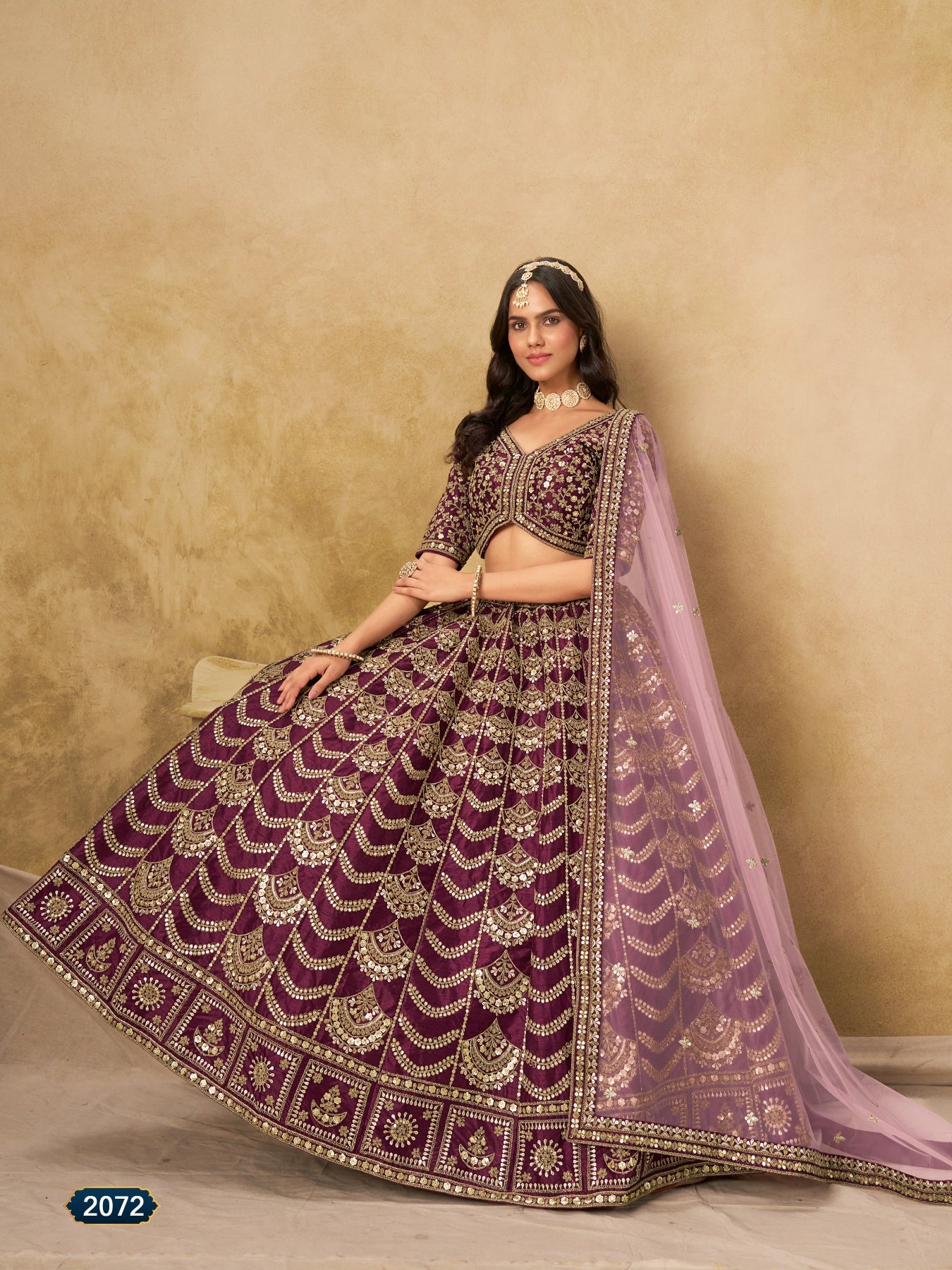 Anaita D Purple Art Silk Lehenga Choli With Heavy Embroidery Work - Distacart