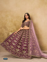 Thumbnail for Anaita D Purple Art Silk Lehenga Choli With Heavy Embroidery Work - Distacart