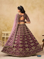 Thumbnail for Anaita D Purple Art Silk Lehenga Choli With Heavy Embroidery Work - Distacart