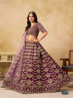 Thumbnail for Anaita D Purple Art Silk Lehenga Choli With Heavy Embroidery Work - Distacart