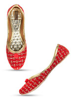Thumbnail for Desi Colour Women Indian Ethnic Footwear-Red Star - Distacart