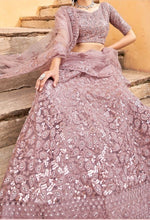 Thumbnail for Anaita Purple Net Lehenga Choli With Embroidery & Sequence Work - Distacart