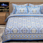 Thumbnail for Green Ethnic Motifs Cotton 200TC King Bedsheet With 2 Zipper Pillow Covers - King Size by House of Ree - Distacart