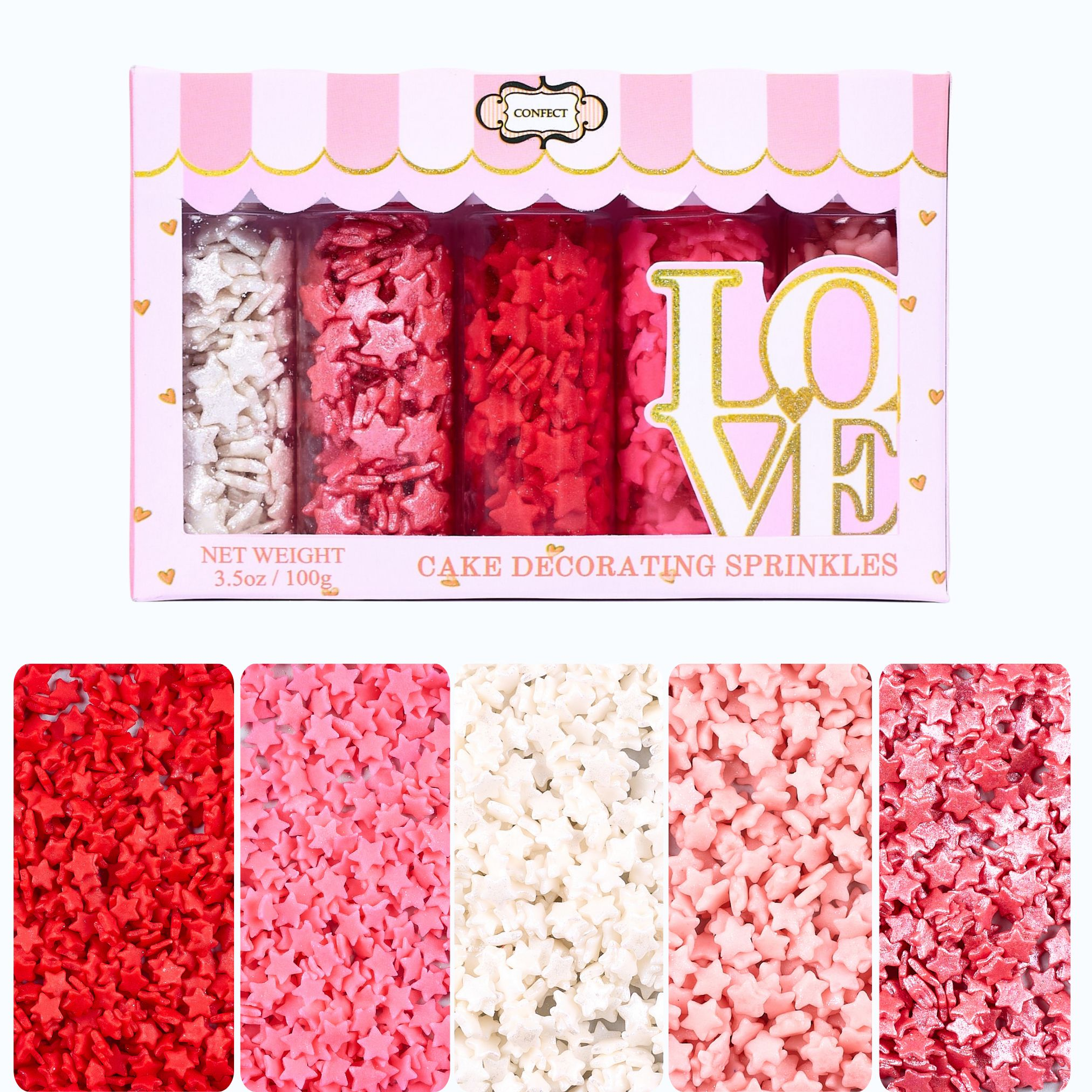 valentine sprinkles vs multipack 20 100 gms