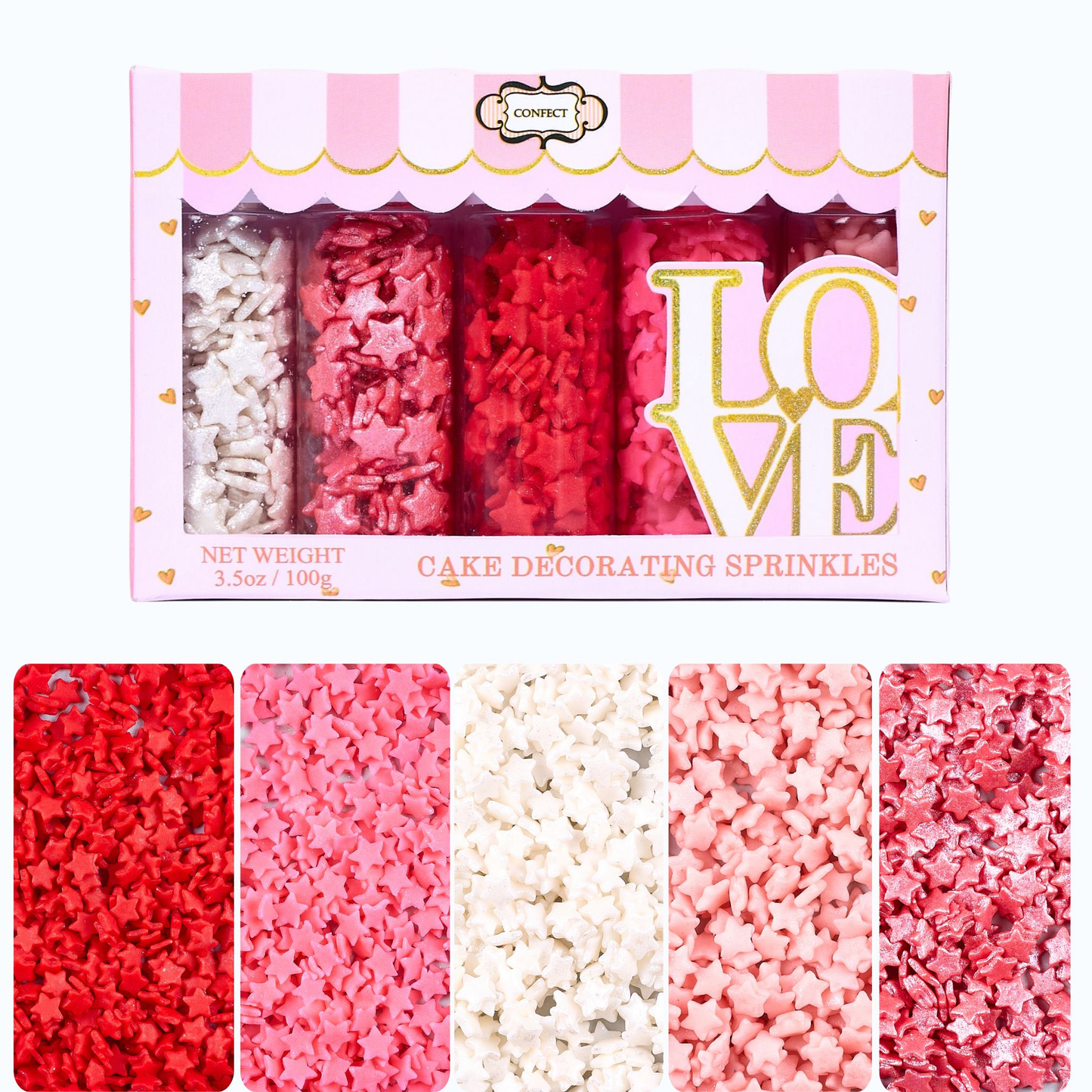 valentine sprinkles vs multipack 20 100 gms