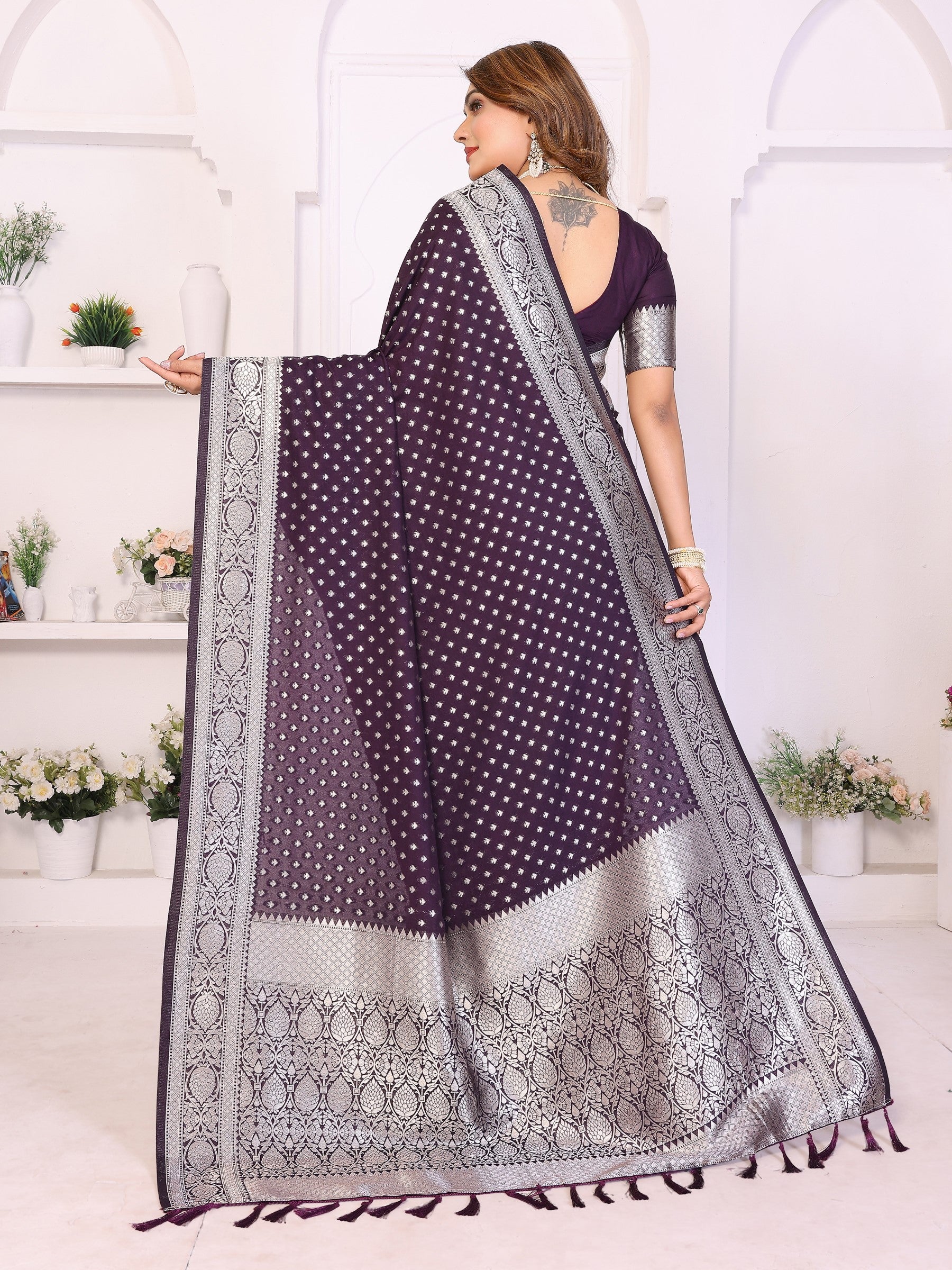 Anaita Premium Georgette Silk Saree - Distacart