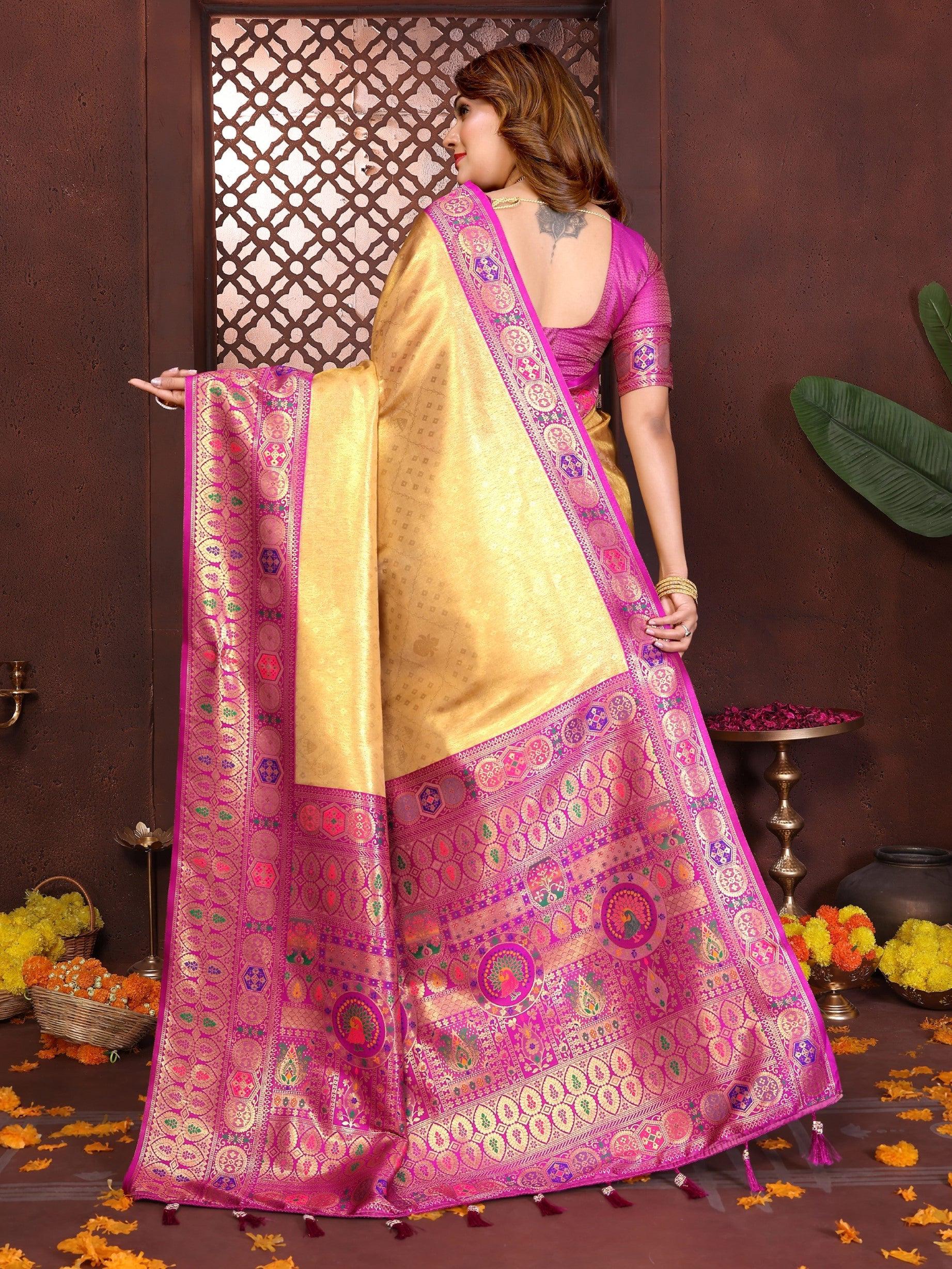 Anaita Banarasi Tissue Silk Saree - Distacart