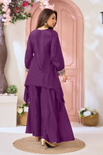 Thumbnail for Anaita Purple Readymade Suit with Coding Work - Dista