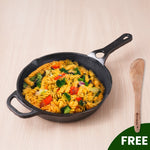 Thumbnail for The Indus Valley CASTrong Cast Iron Fry Pan/Skillet, Pre-seasoned, Nonstick, 100% Pure, Toxin-free, Induction,Spatula, 25.4cm, 1.7L, 2.3kg