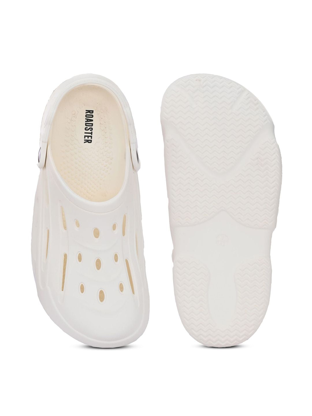 Roadster The Lifestyle Co. Men White Lightweight Clogs