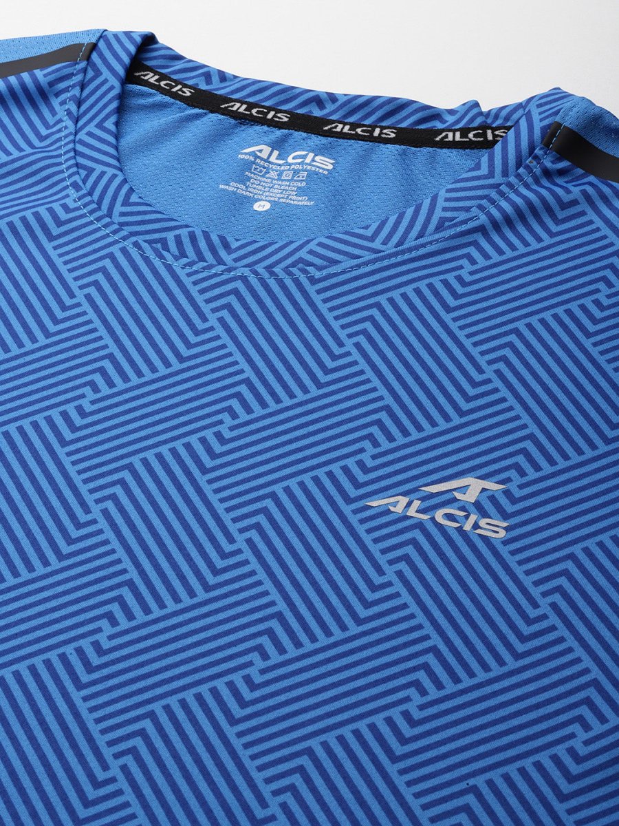 Alcis Men Printed Anti Static Slim Fit T-shirt - Distacart