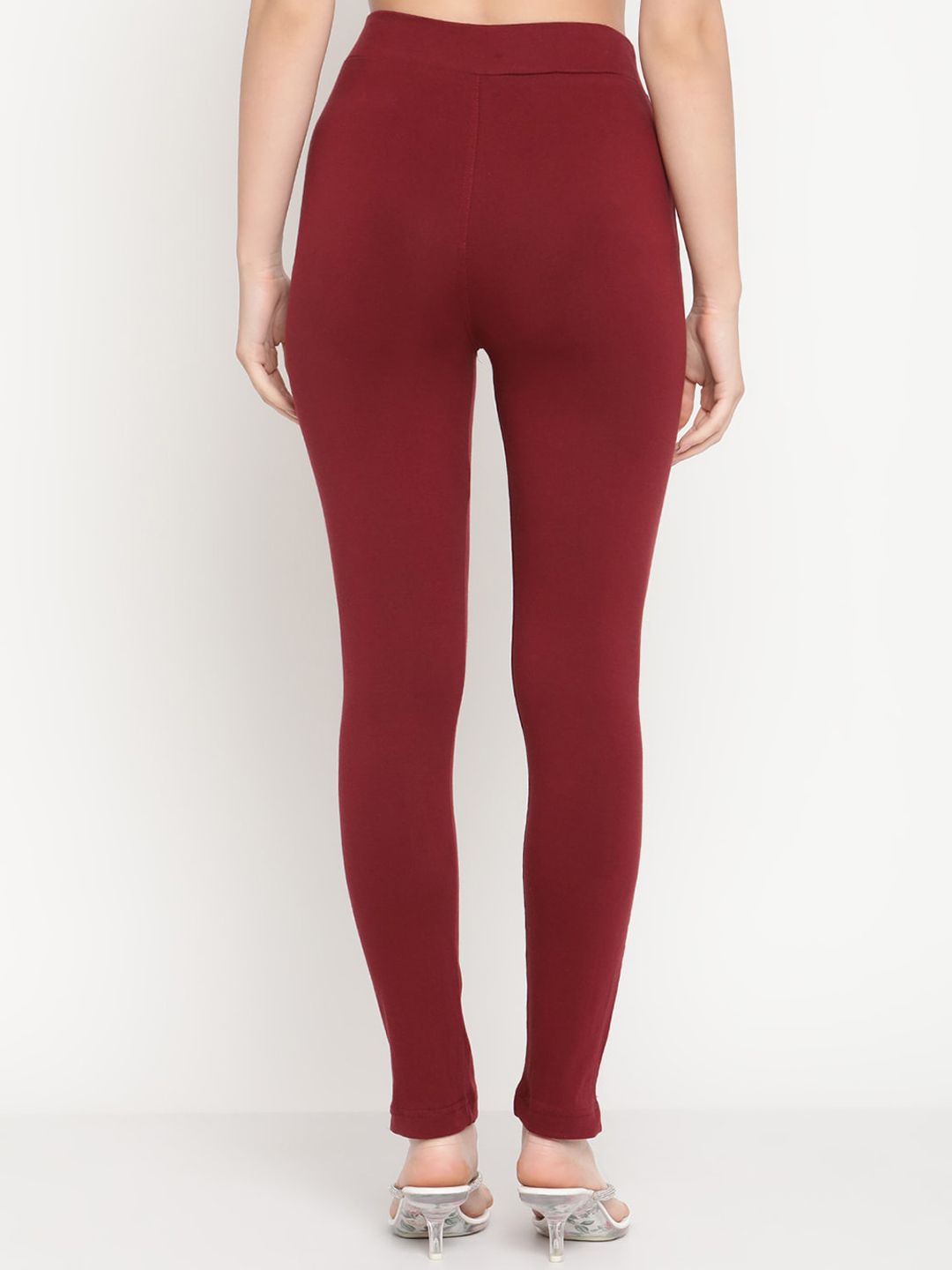 TAG 7 Women Set of 2 Maroon & Grey Ankle Length Leggings - Distacart