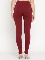 Thumbnail for TAG 7 Women Set of 2 Maroon & Grey Ankle Length Leggings - Distacart