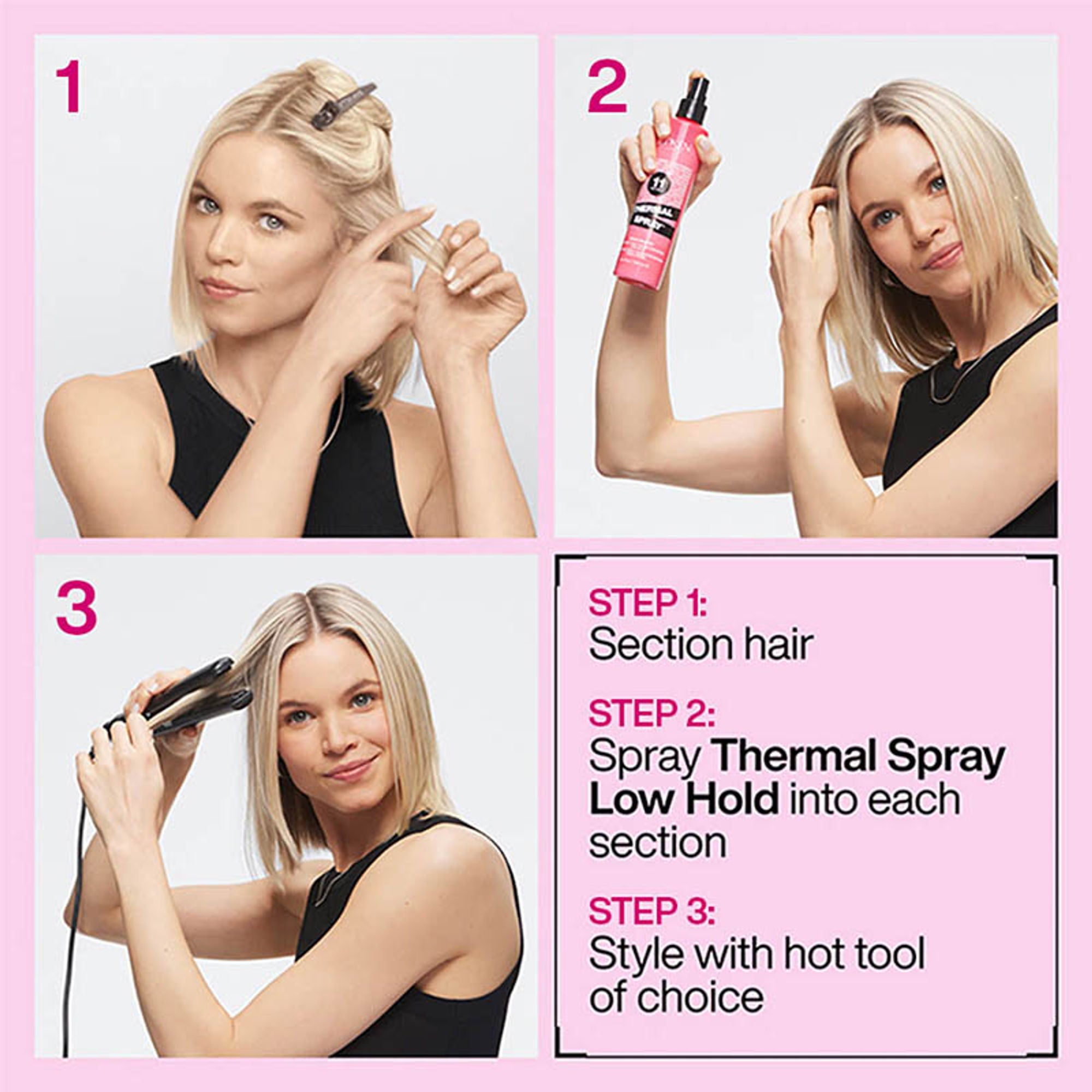 Redken Thermal Hair Spray, 24 Hour Anti Frizz & Up To 230 Degree C Heat Protection - Distacart