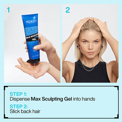 Redken Max Sculpting Gel For All-Day Strong Hold, Shape Memory & High Shine - Distacart