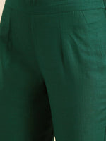 Thumbnail for Anouk Women Green Ethnic Motifs Printed Pure Cotton Kurta with Trousers - Distacart