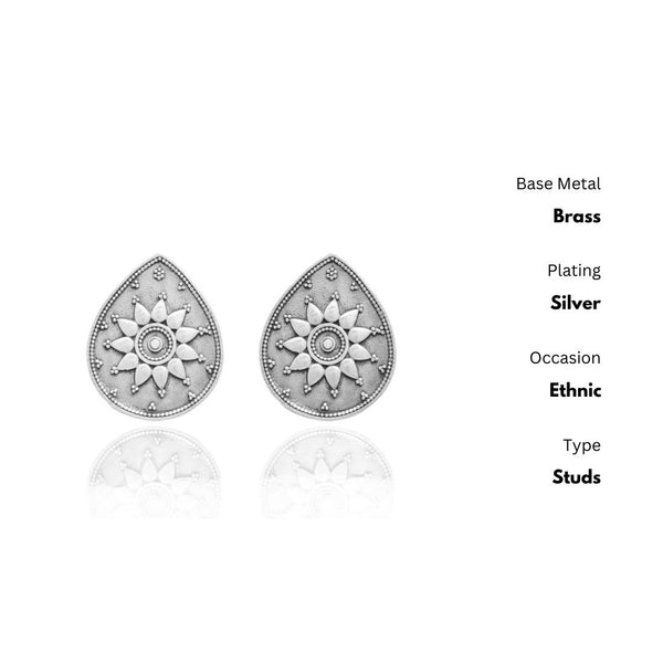 New Stylish Oxidized Gold-Polished Gold Studs Earrings for Womens by House of Ree - Distacart