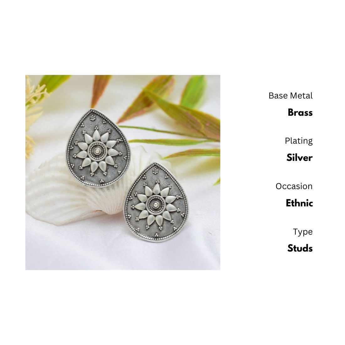 New Stylish Oxidized Gold-Polished Gold Studs Earrings for Womens by House of Ree - Distacart