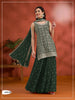 Anaita Green Blooming Georgette Suit With Heavy Embroidery & Sequence Work - Distacart