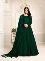 Thumbnail for Anaita Green Embroidered Net Anarkali Suit - Distacart