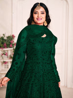 Thumbnail for Anaita Green Embroidered Net Anarkali Suit - Distacart