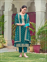 Thumbnail for Anaita Emerald Fox Georgette Suit with Embroidery & Sequence Work - Distacart