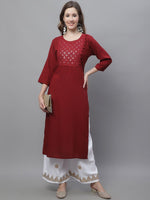 Thumbnail for TAG 7 Women Ethnic Motifs Hem Design Flared Palazzos