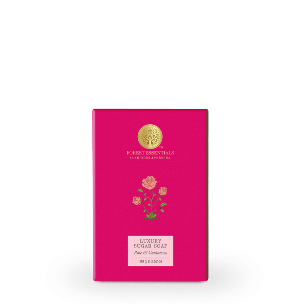 Forest Essentials Luxury Sugar Soap Rose & Cardamom - Distacart