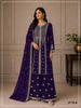 Anaita Violet Georgette Semi Stitched Suit with Embroidery & Sequence Work - Dista