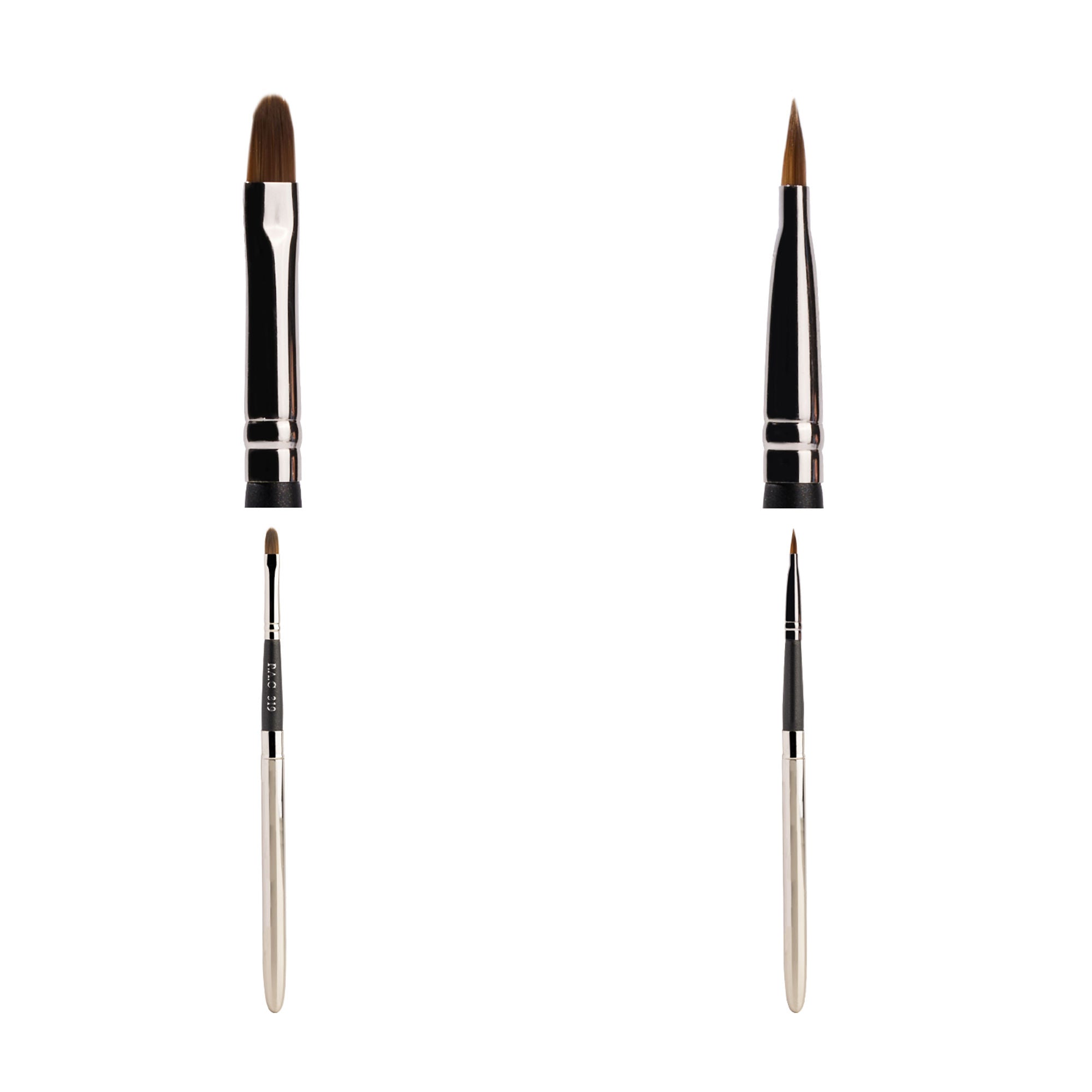 PAC Studio Lip Brush 319 - Tapered Lip Brush Stainless Steel Handle Turns into a Cap, Ideal for Lip Shaping - Distacart