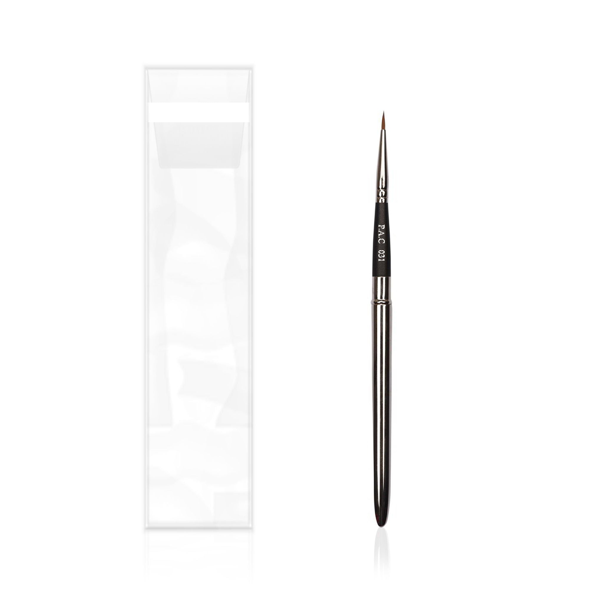 PAC Studio Eyeliner Brush 031 - Precise Liner Brush for Sharp Graphic Liners, Handle Turns into a Cap