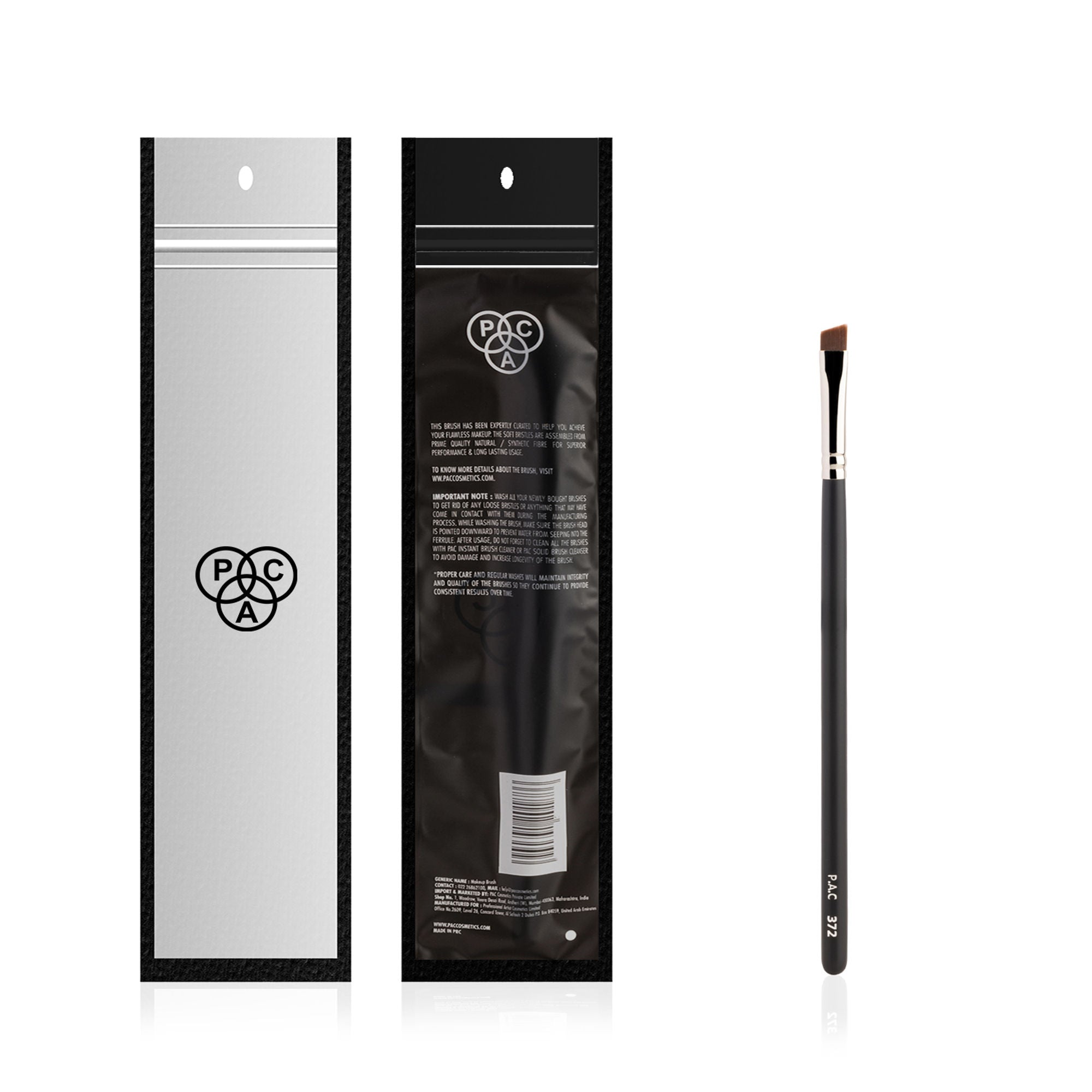 PAC Studio Eyeliner Brush 372 - Fine Tip Angled Eyeliner Brush, Suitable for Winged Liners or Filling Brows