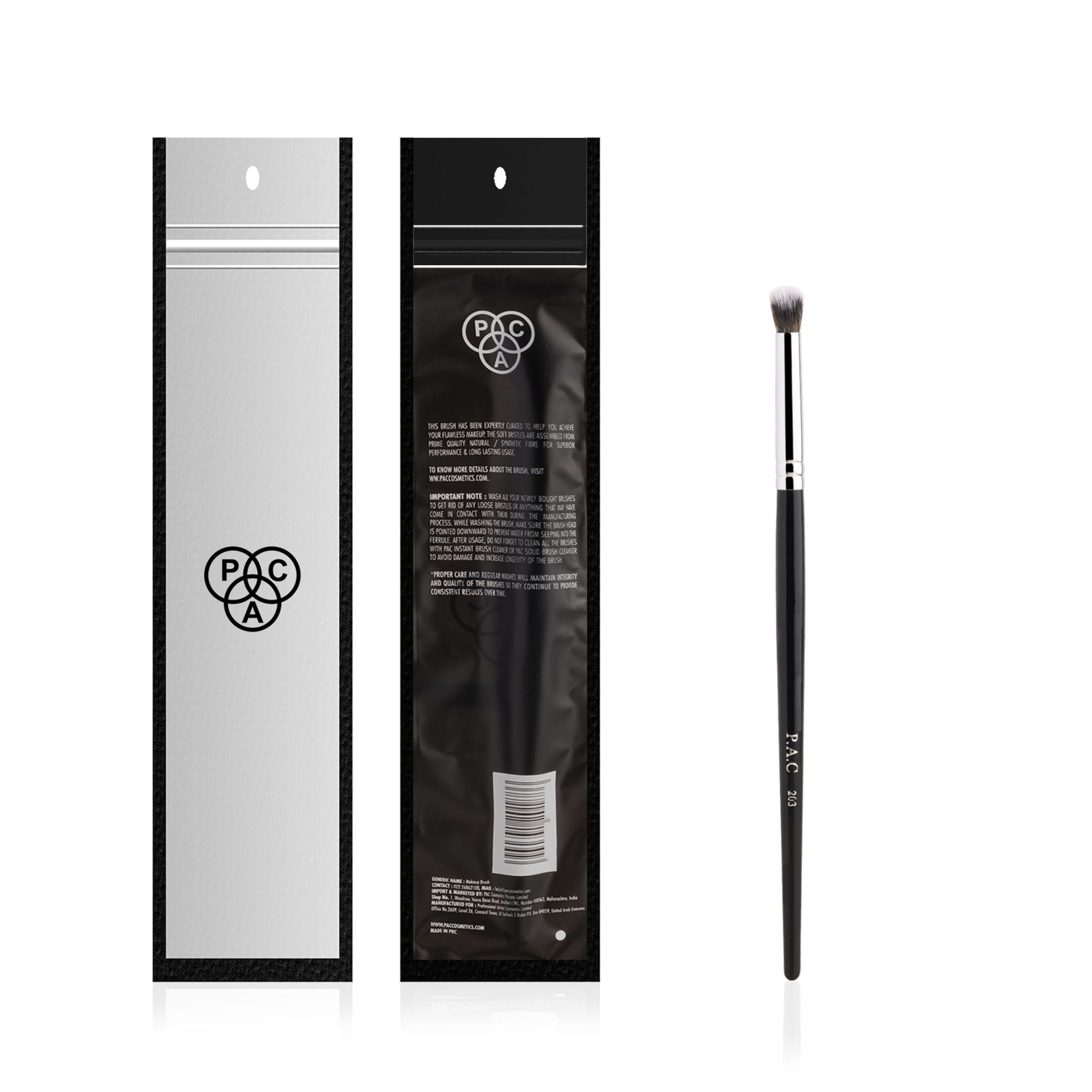 PAC Studio Blending Eyeshadow Brush - 203 - Distacart