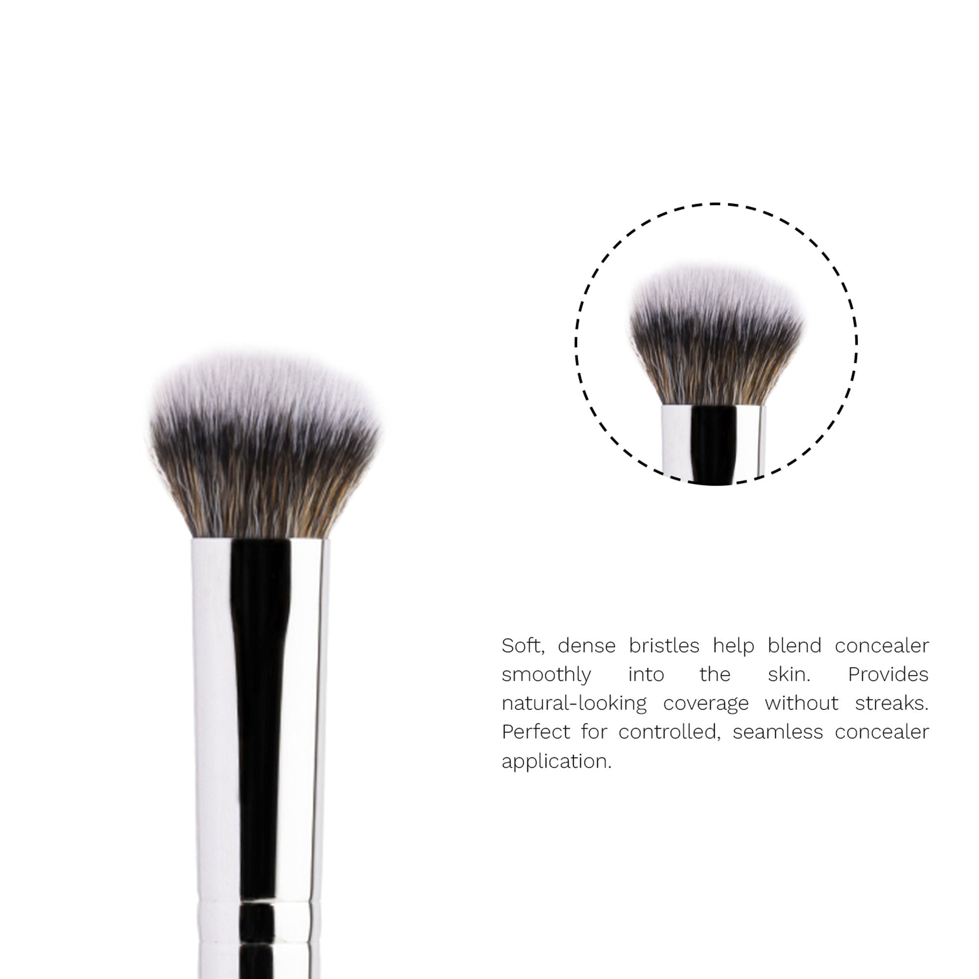 PAC Studio Concealer Brush 219 - Luxurious Dome Shape, Soft Synthetic Bristles for Quick Concealer Blending