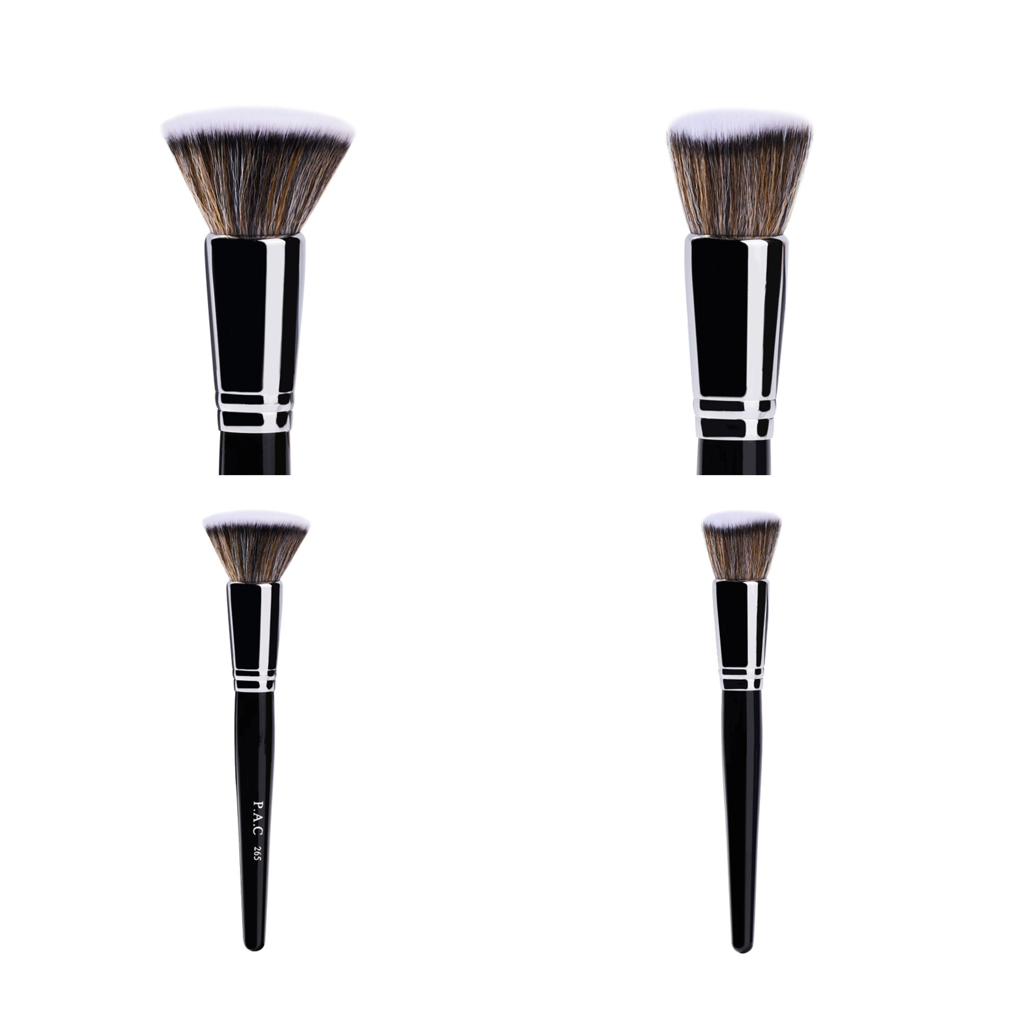 PAC Studio Foundation Blending Brush 265 - Flat Kabuki, Dense Soft Synthetic Bristles for Airbrush Finish