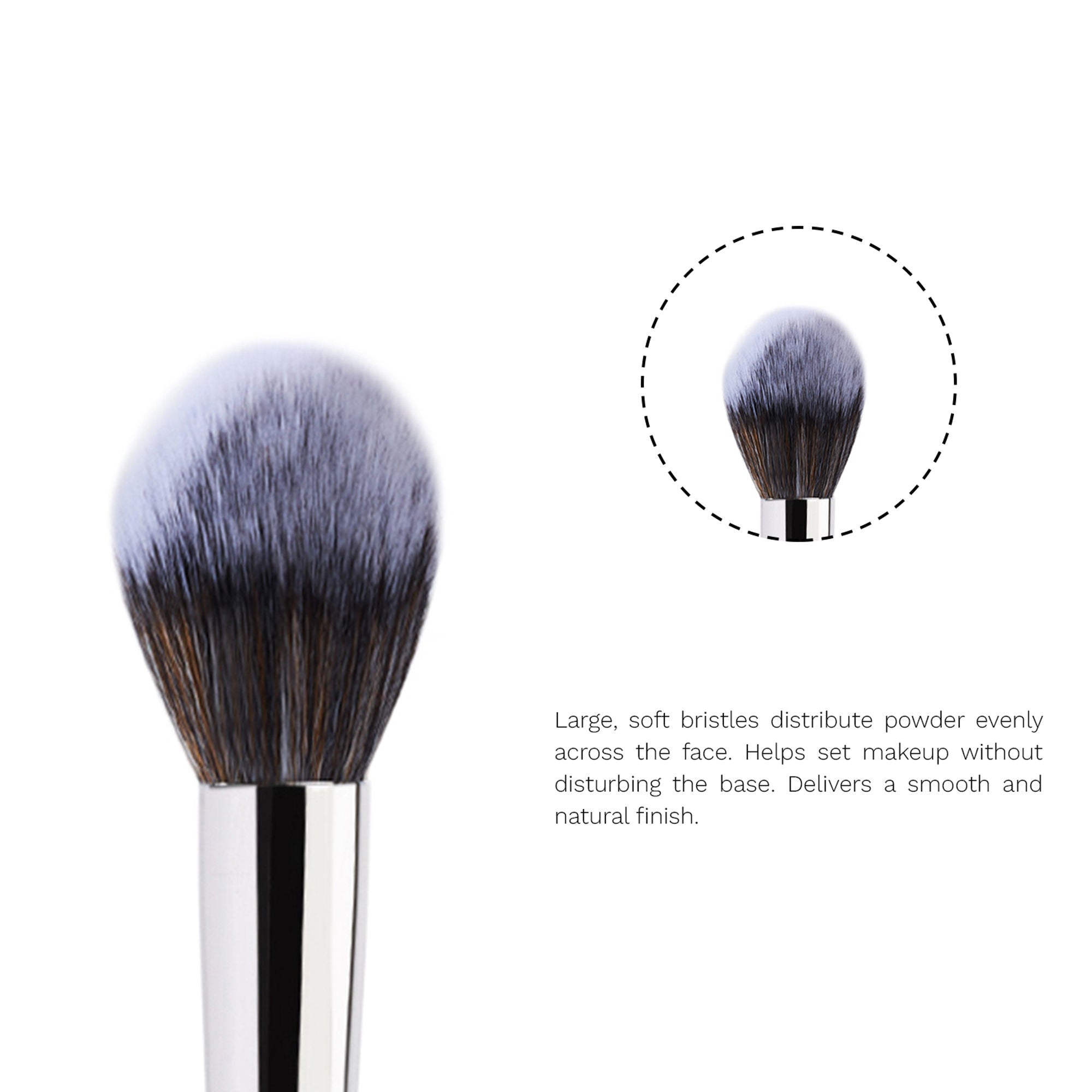 PAC Studio Powder Brush 211 - Fluffy Tapered Multi-Functional Brush for Loose Powder Compact Blush Bronzer - Distacart